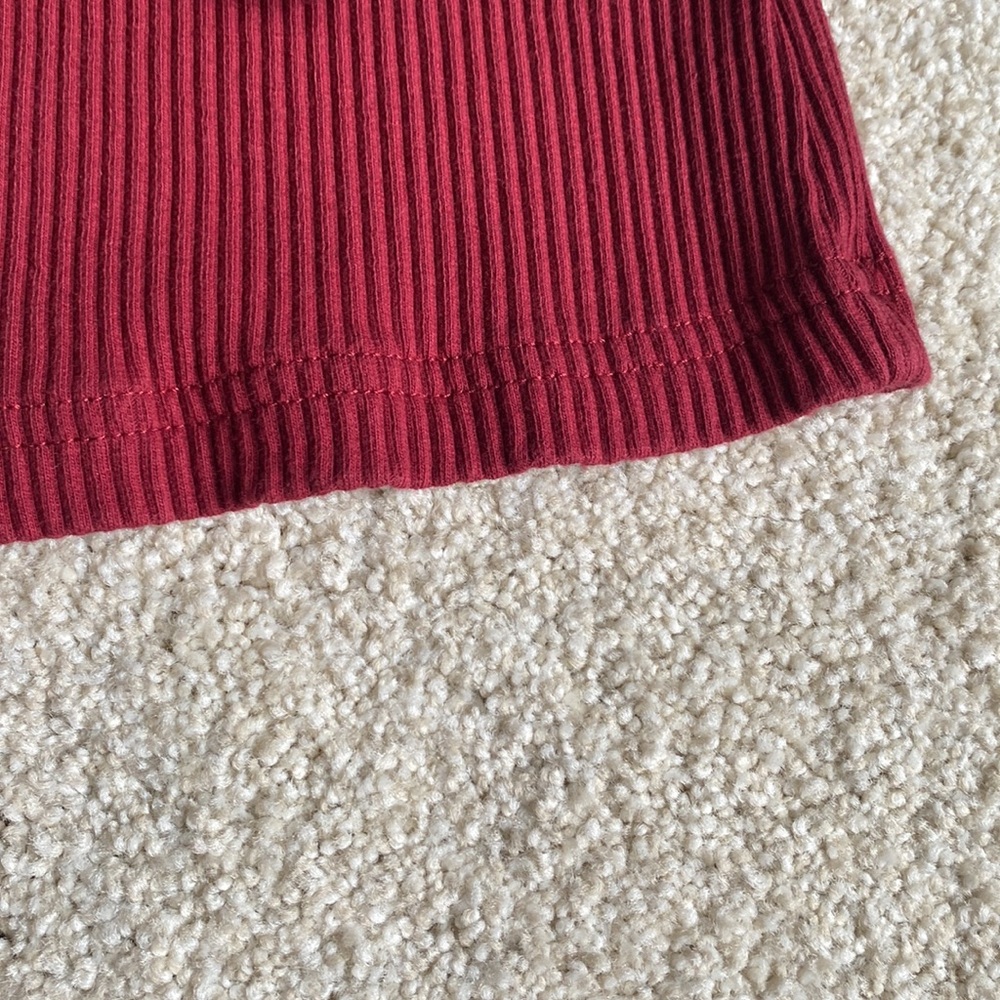 Dolan Tie Neck Ribbed Shell Blouse - Picture 6 of 11
